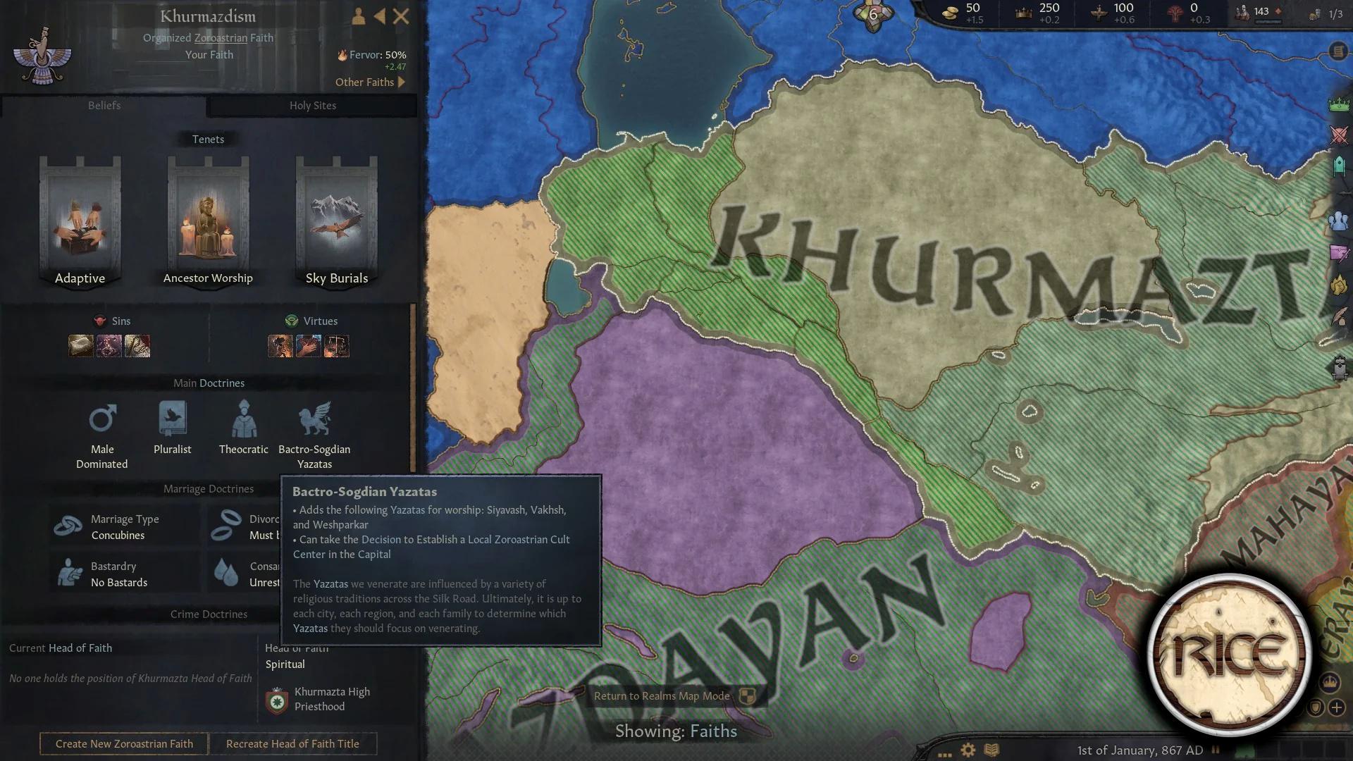 Особенности обновлений модов RICE и The Fallen Eagle для Crusader Kings 3