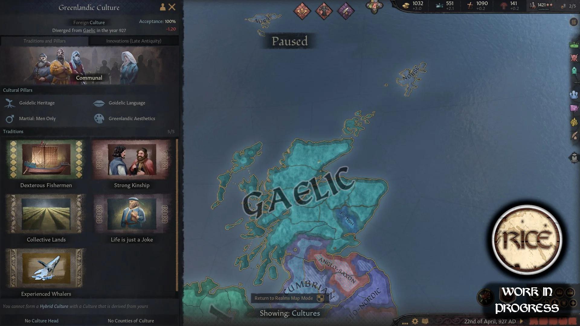 Культуры коренных американцев и особенности Винланда в моде RICE для Crusader Kings 3