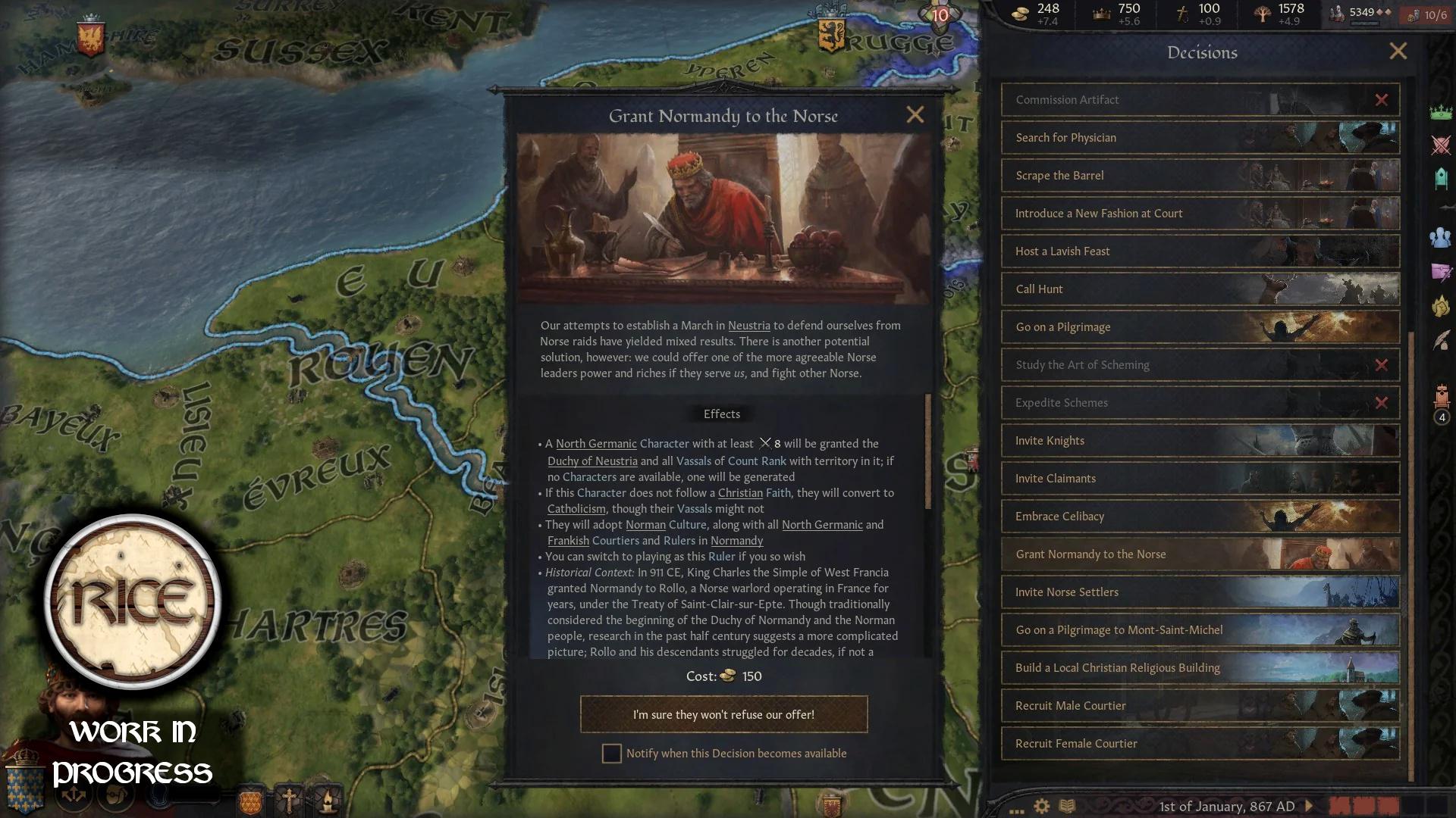 Особенности нормандского пака RICE для Crusader Kings 3