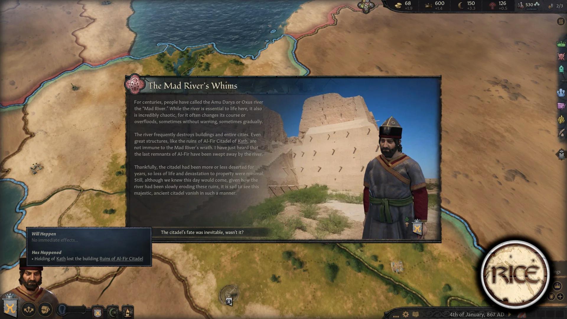 Особенности обновлений модов RICE и The Fallen Eagle для Crusader Kings 3