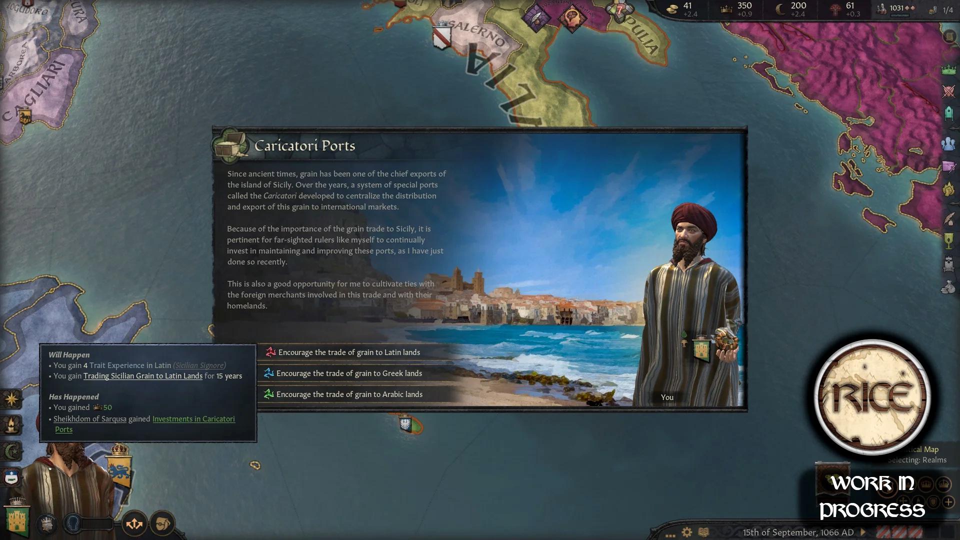 Борьба за Сицилию в грядущем наборе RICE для Crusader Kings 3. Часть 2