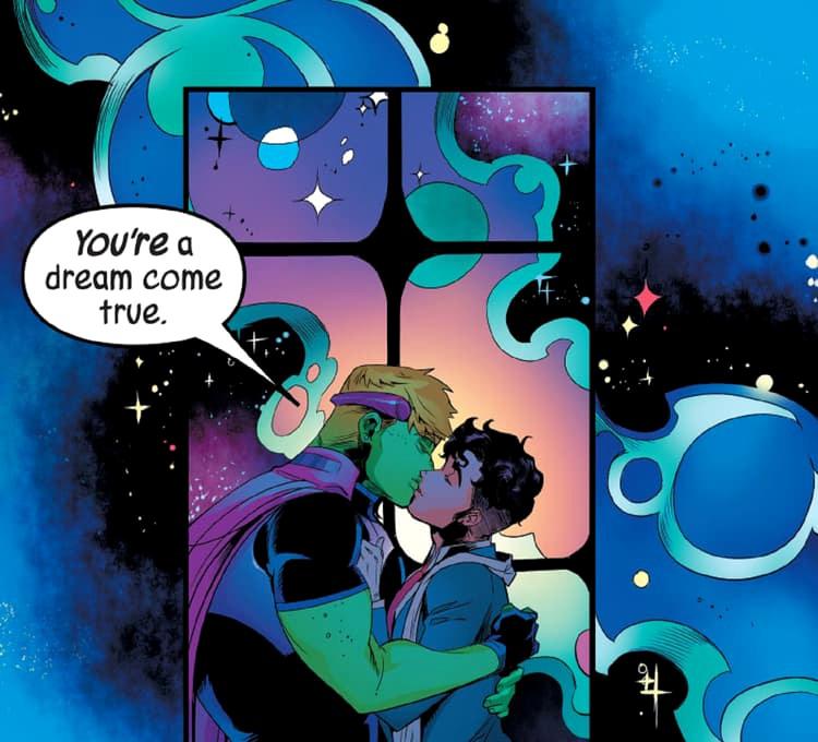 Кадр из первого выпуска Hulkling amp Wiccan: Infinity Comic