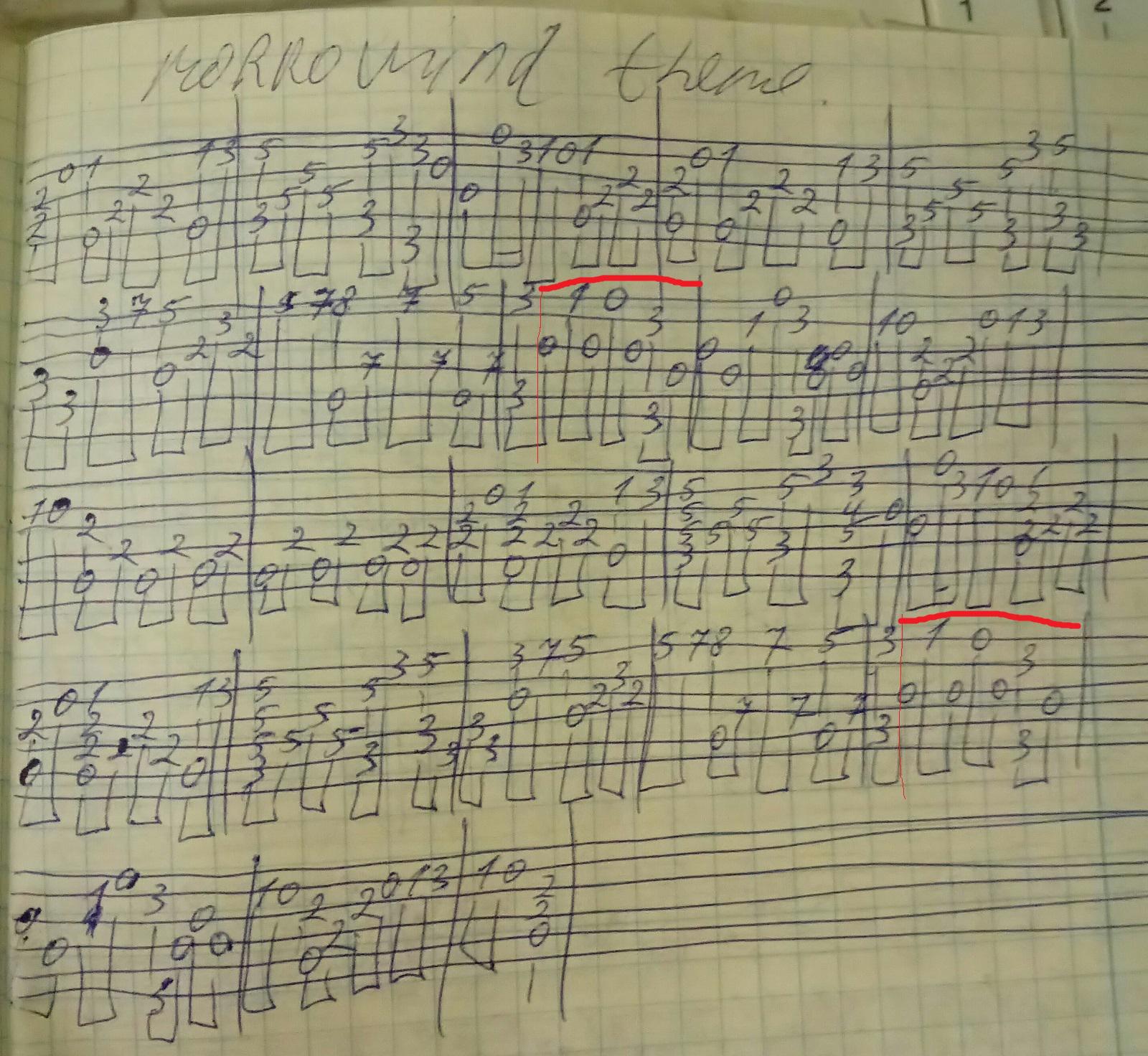Записки мамкиного музыканта. Несложные пьесы для гитары (табы).