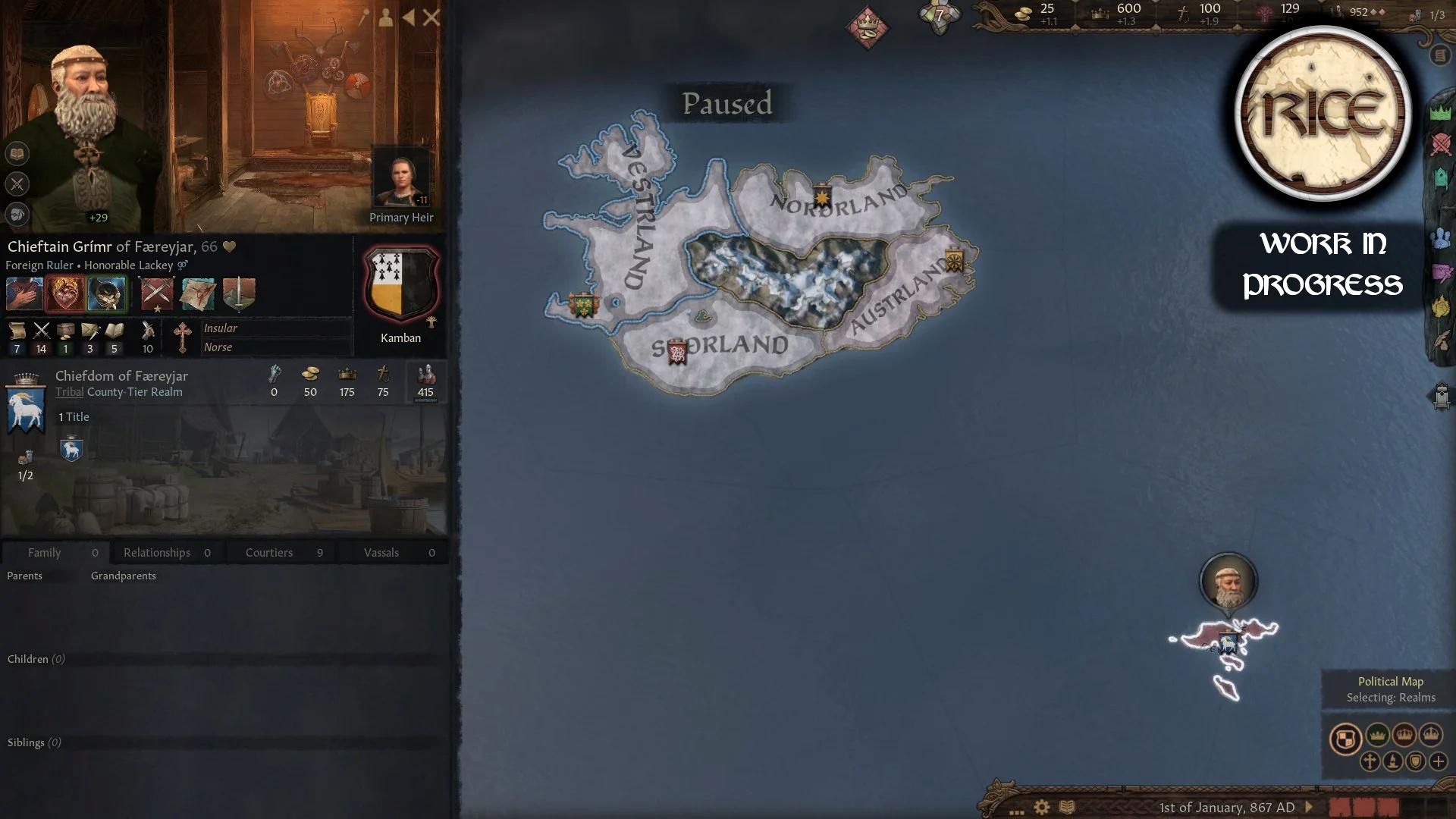 Культуры коренных американцев и особенности Винланда в моде RICE для Crusader Kings 3