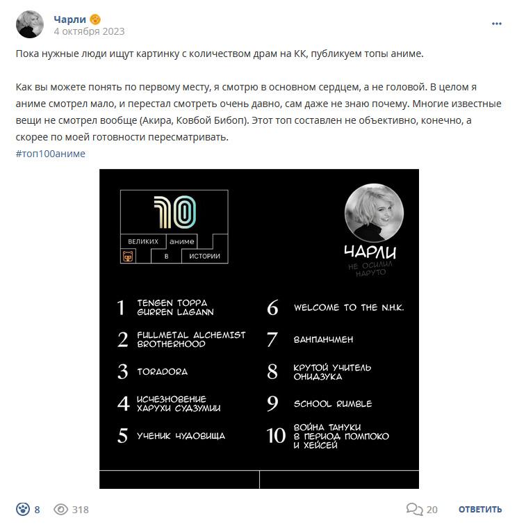 Кострище дайджест 2023 01.10 - 07.10
