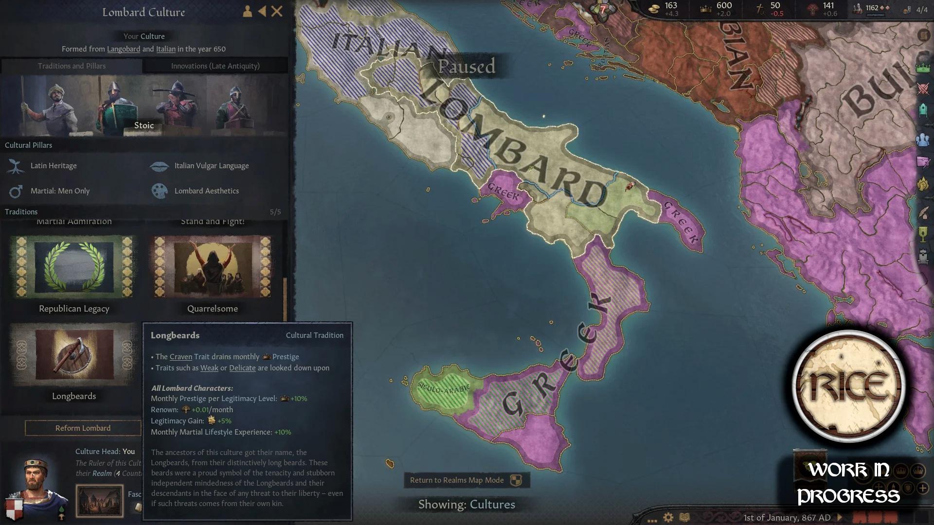 Борьба за Сицилию в грядущем наборе RICE для Crusader Kings 3. Часть 2