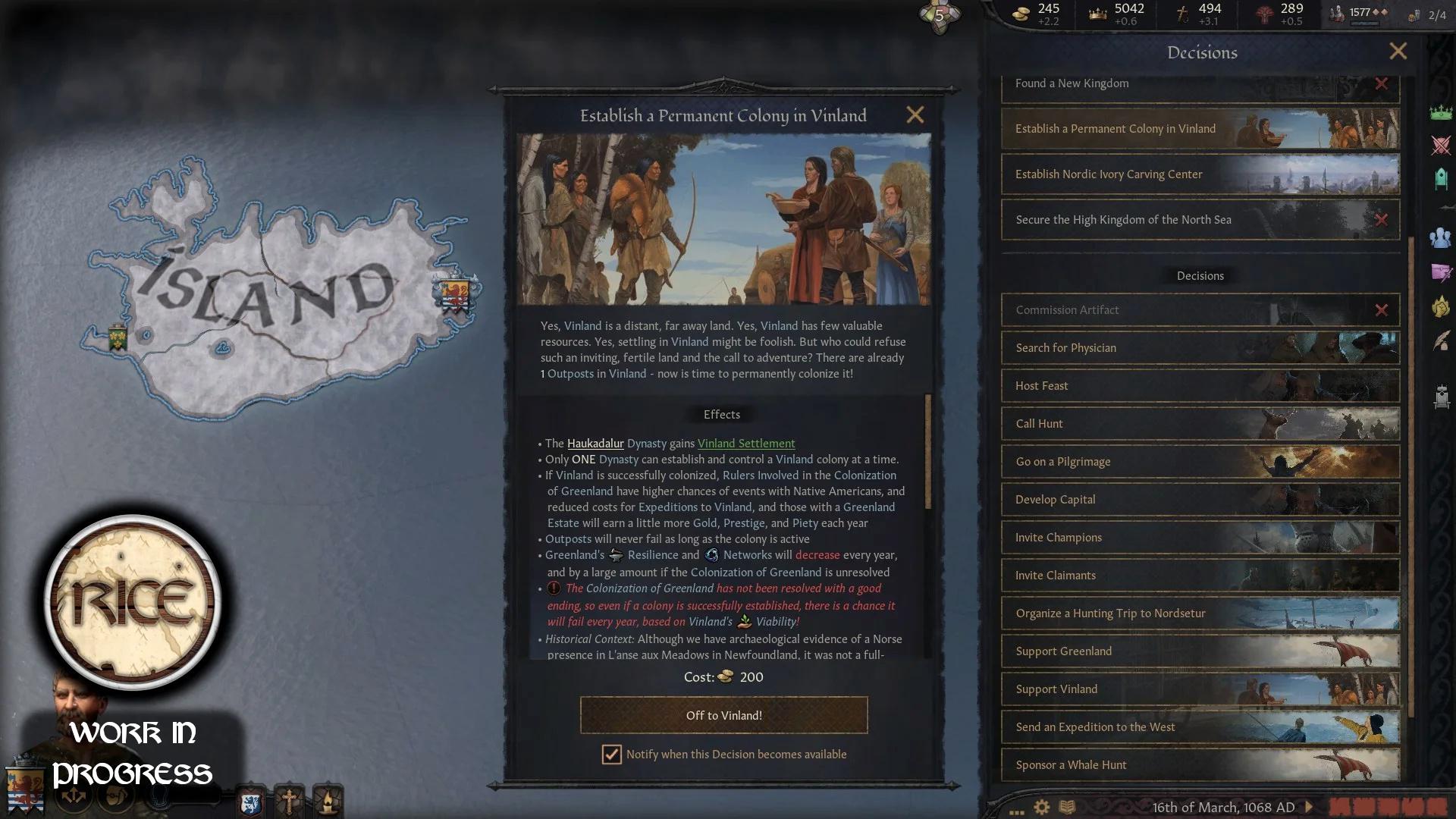 Культуры коренных американцев и особенности Винланда в моде RICE для Crusader Kings 3