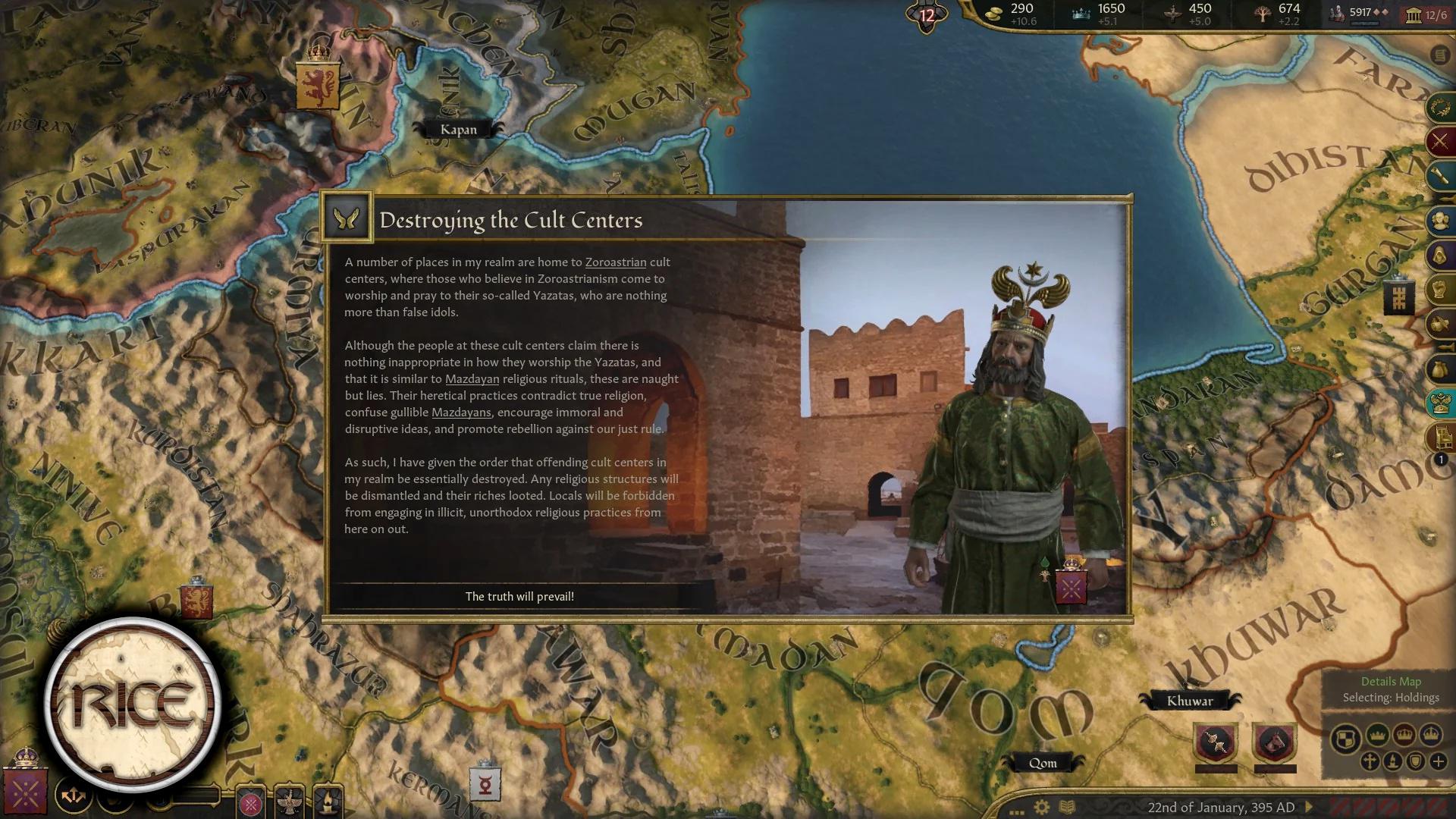 Особенности обновлений модов RICE и The Fallen Eagle для Crusader Kings 3