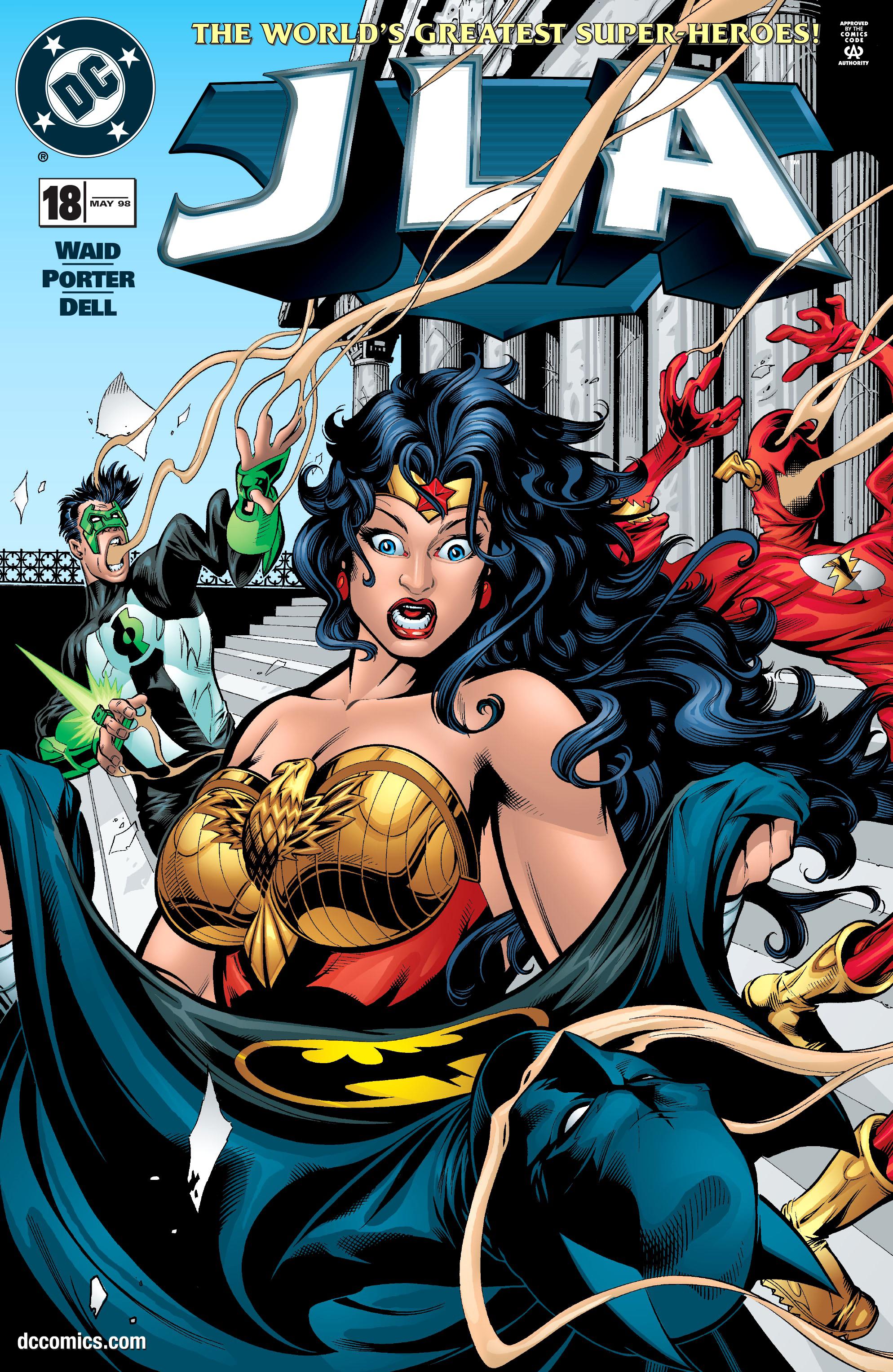 Обложка JLA #18 1998 года