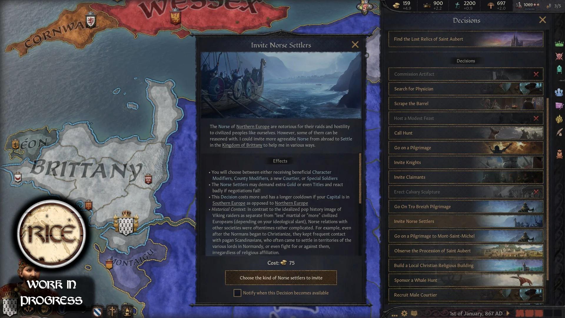 Особенности нормандского пака RICE для Crusader Kings 3