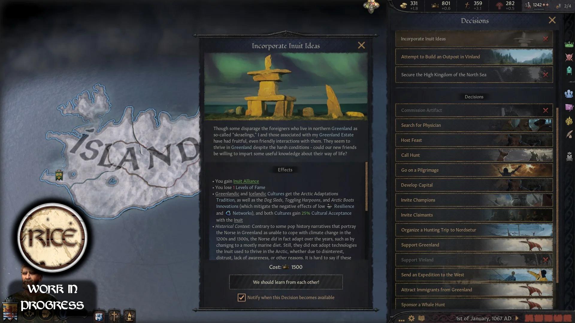 Культуры коренных американцев и особенности Винланда в моде RICE для Crusader Kings 3