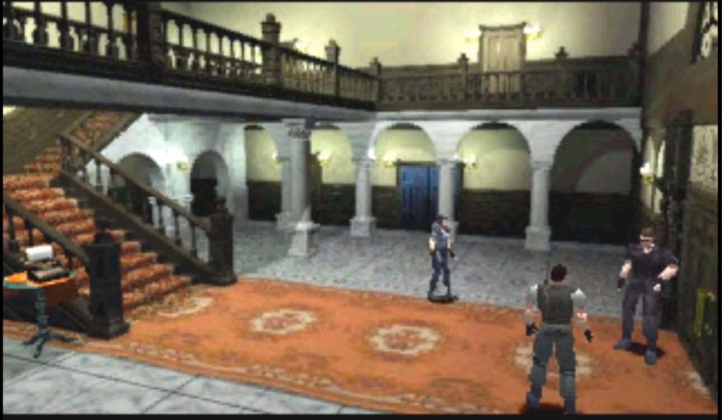 Главный холл особняка. Стартовая локация игры. Символ первой части Resident Evil
