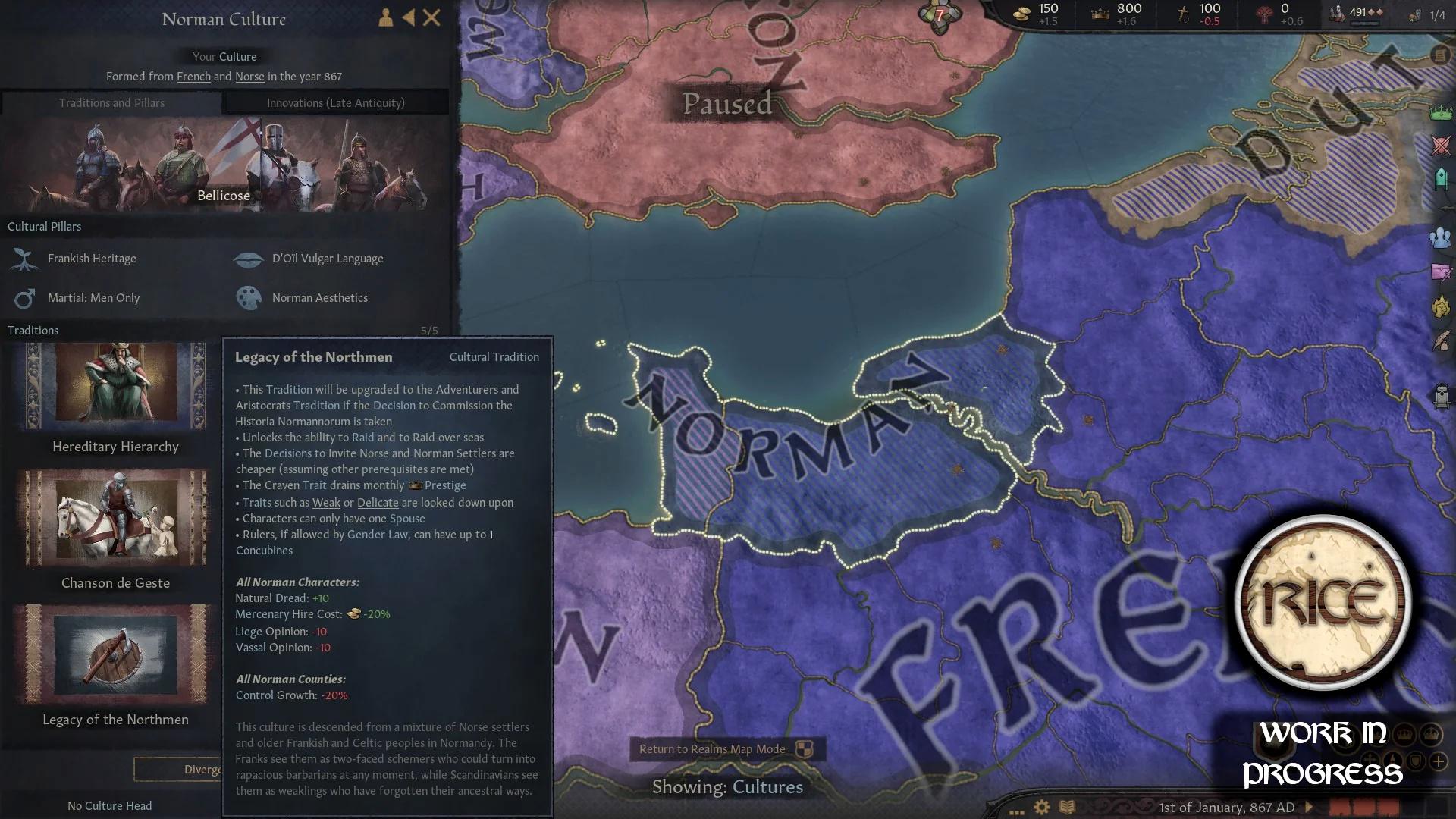 Особенности нормандского пака RICE для Crusader Kings 3