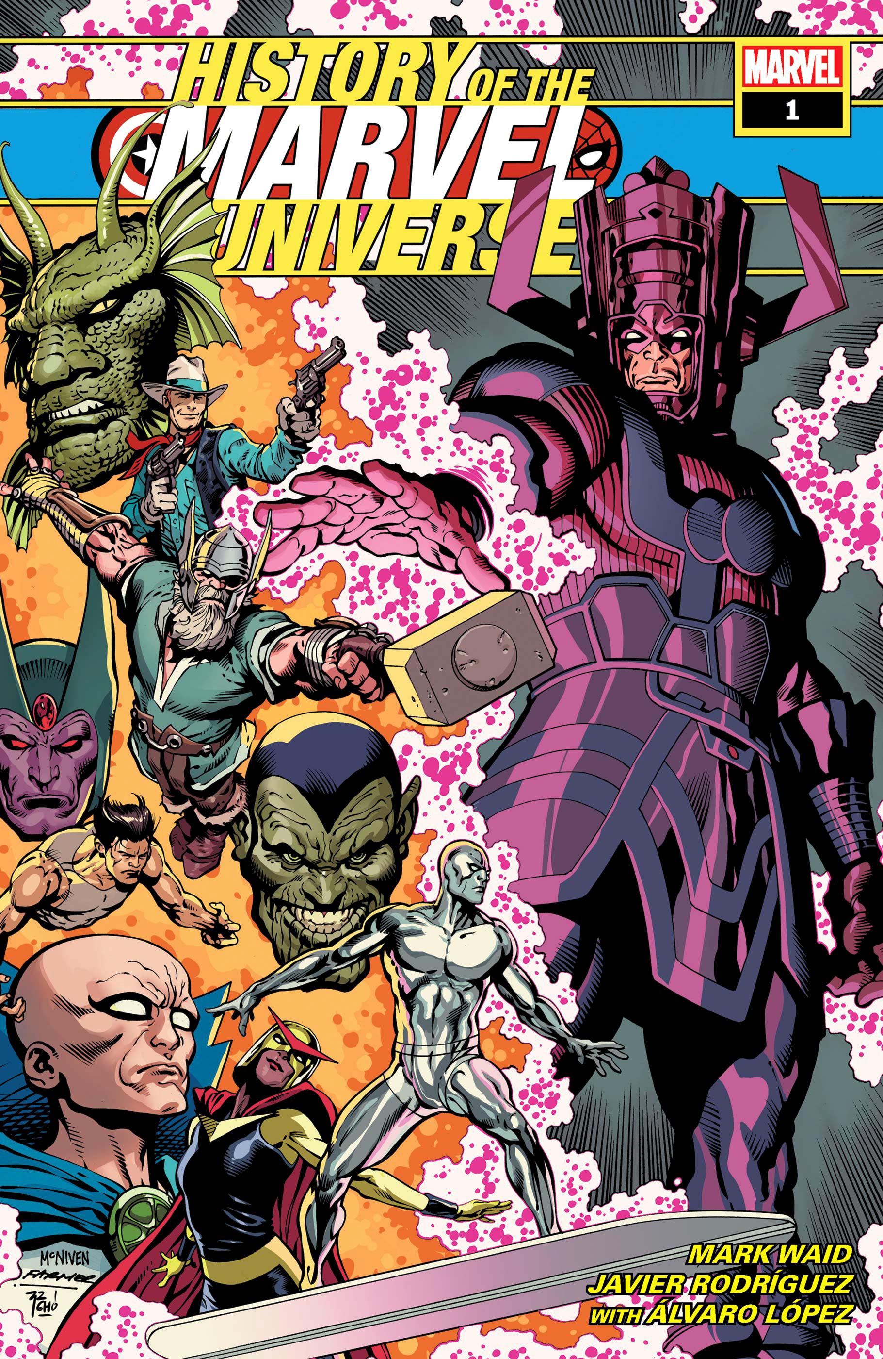 Обложка History of the Marvel Universe #1 от Стива Макнивена