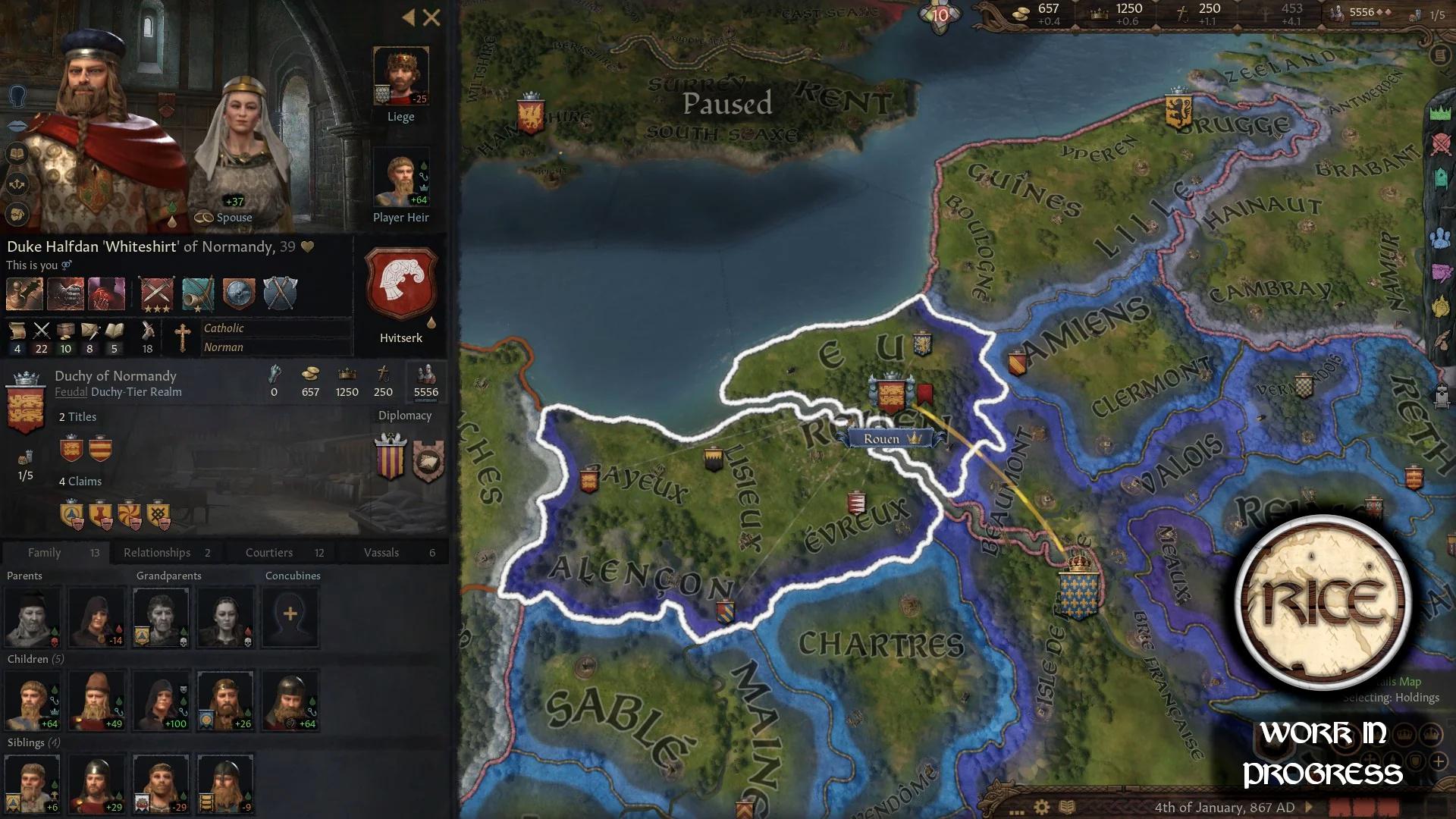 Особенности нормандского пака RICE для Crusader Kings 3