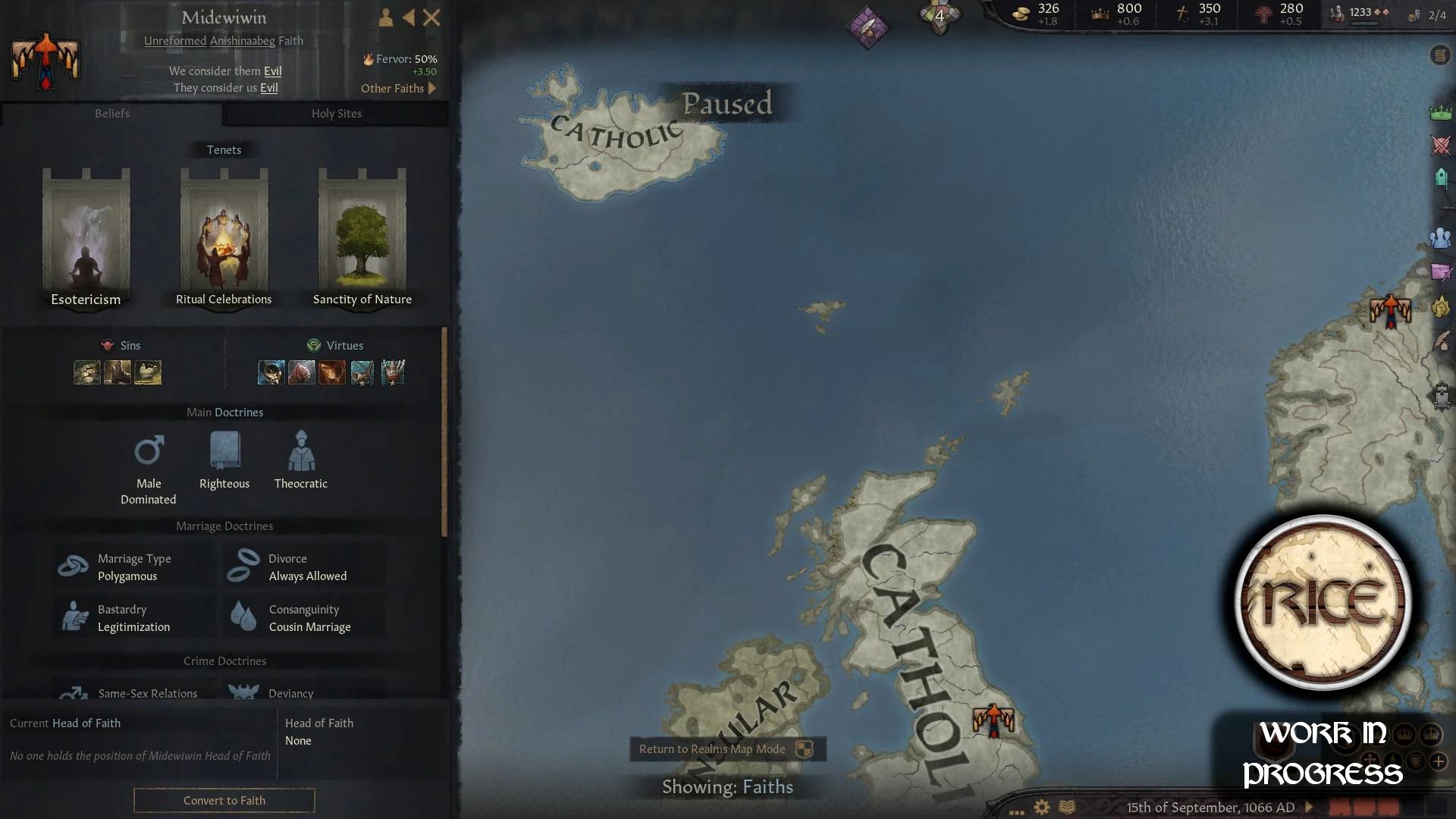 Культуры коренных американцев и особенности Винланда в моде RICE для Crusader Kings 3