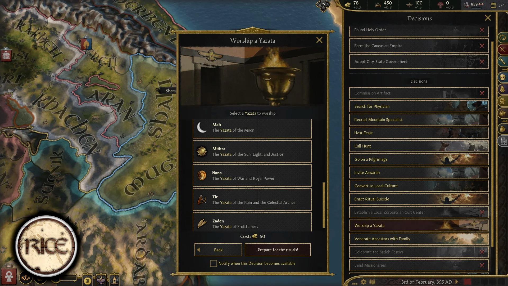 Особенности обновлений модов RICE и The Fallen Eagle для Crusader Kings 3