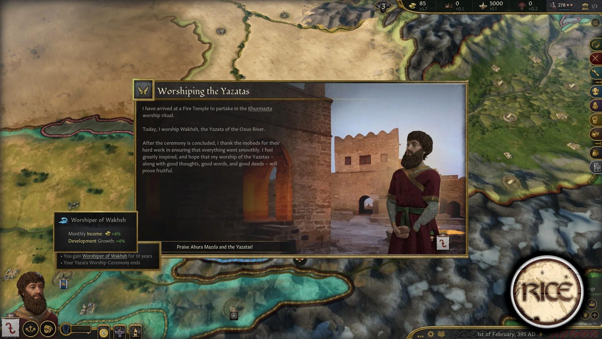Особенности обновлений модов RICE и The Fallen Eagle для Crusader Kings 3