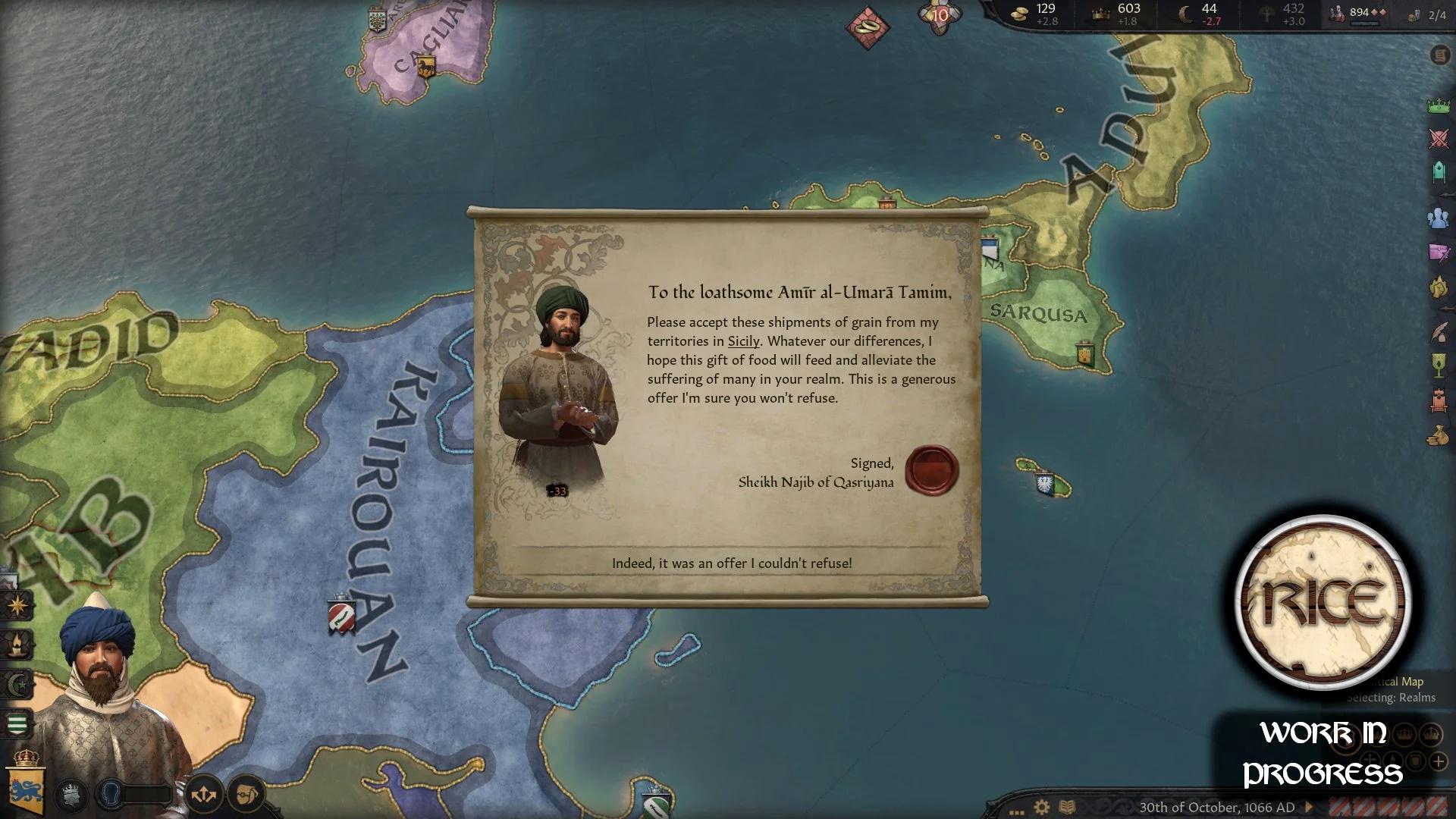 Борьба за Сицилию в грядущем наборе RICE для Crusader Kings 3. Часть 2
