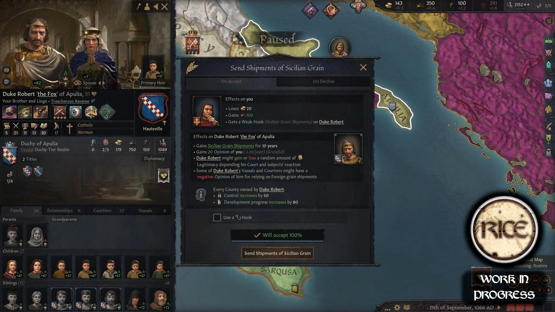 Борьба за Сицилию в грядущем наборе RICE для Crusader Kings 3. Часть 2