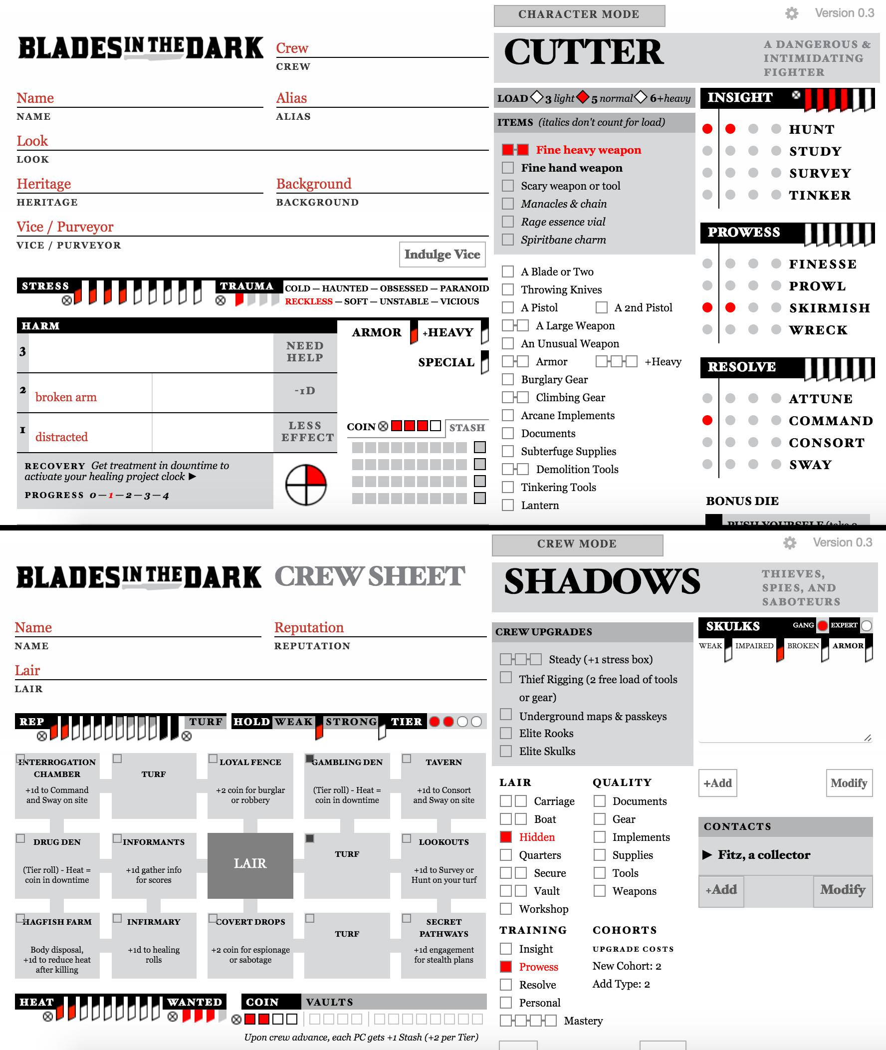 Blades in the Dark/Forged By Darkness