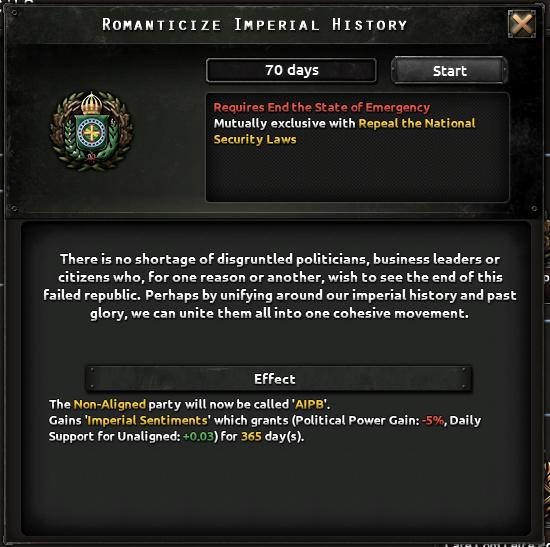 Альтернативно-историческая Бразилия в Hearts of Iron IV: Trial of Allegiance