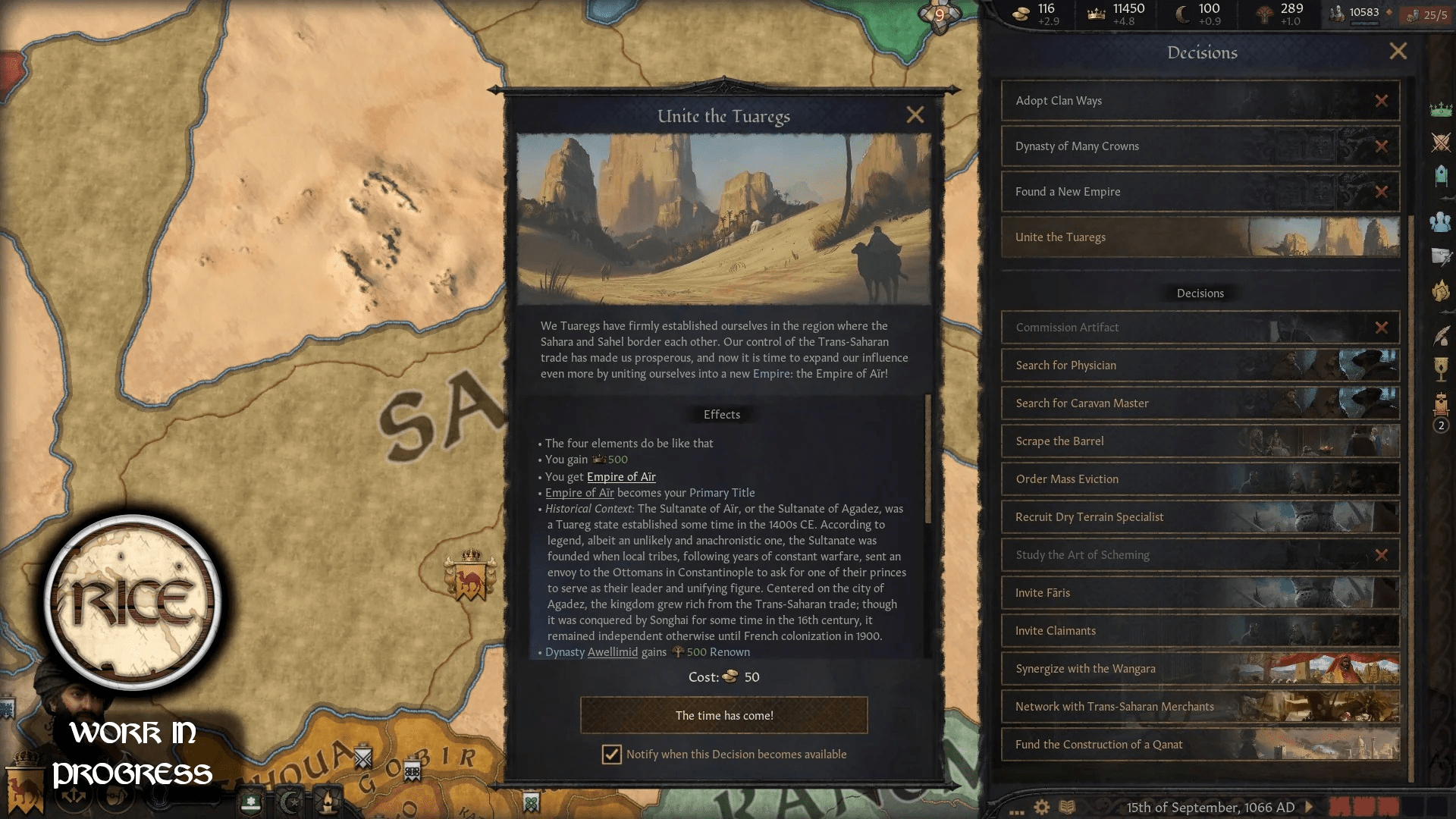 Следующий пак RICE для Crusader Kings 3 посвящён туарегам