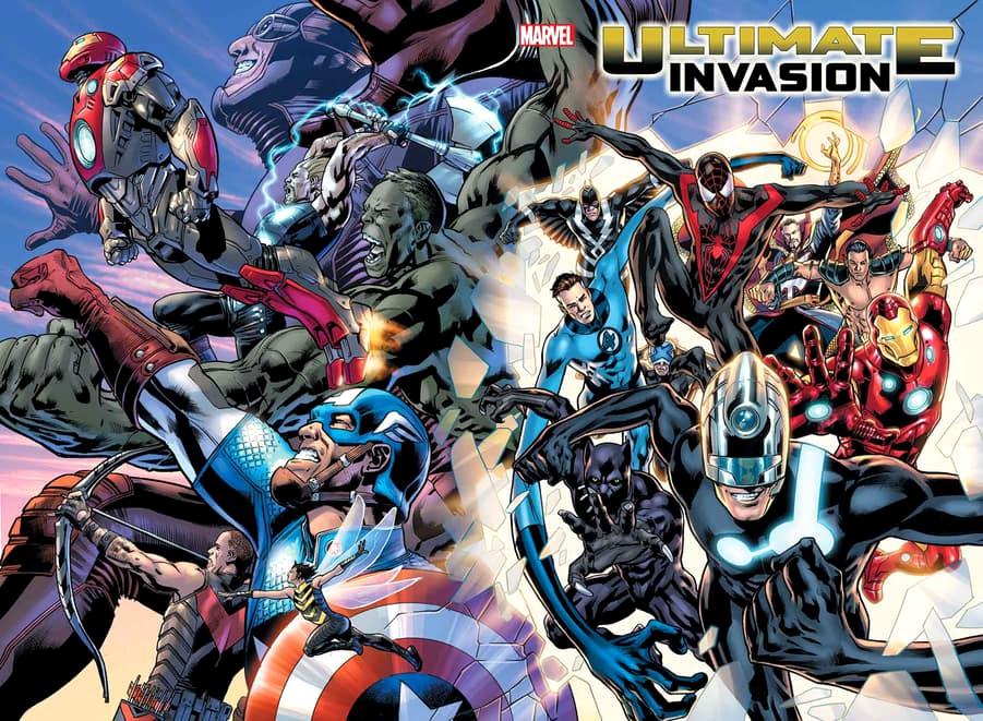 Вариантные обложки, тизер и превью с текстом комикса Ultimate Invasion