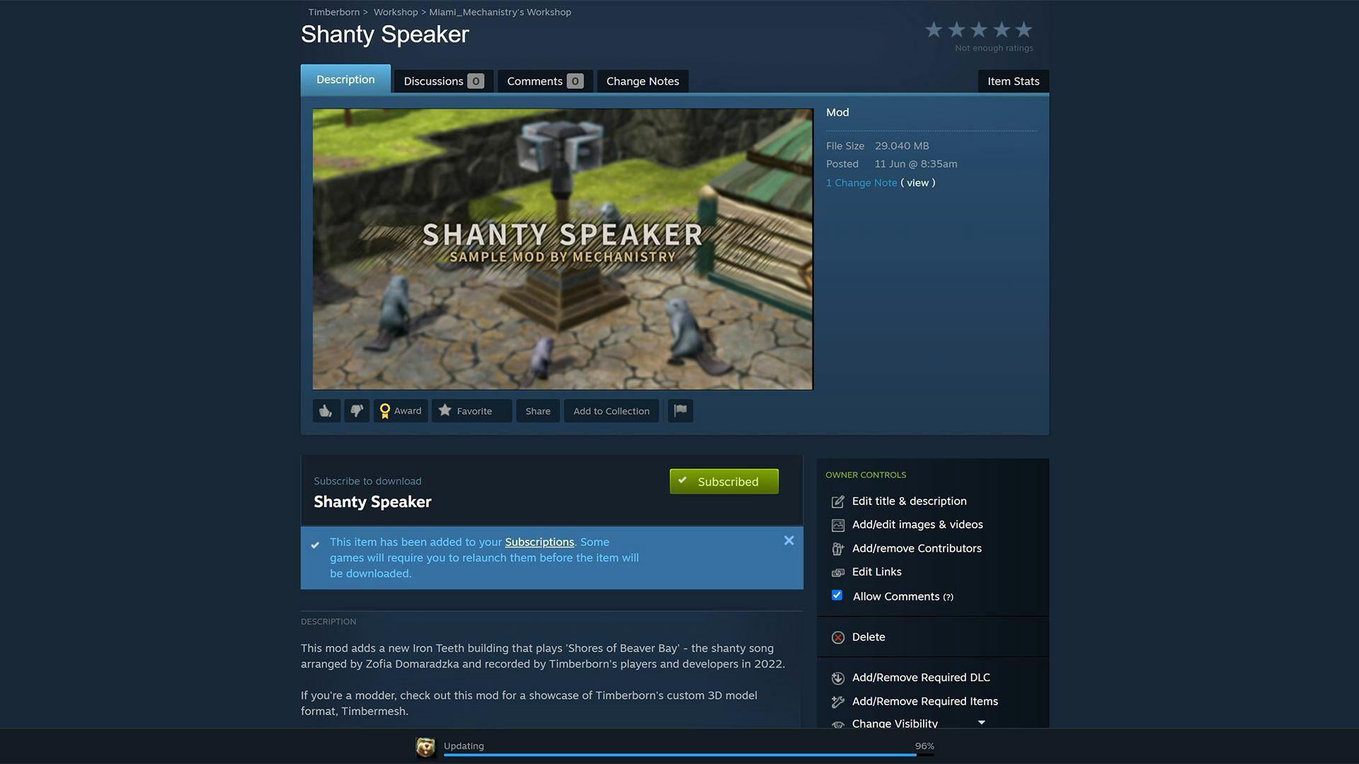 Timberborn получит поддержку Steam Workshop в следующем обновлении