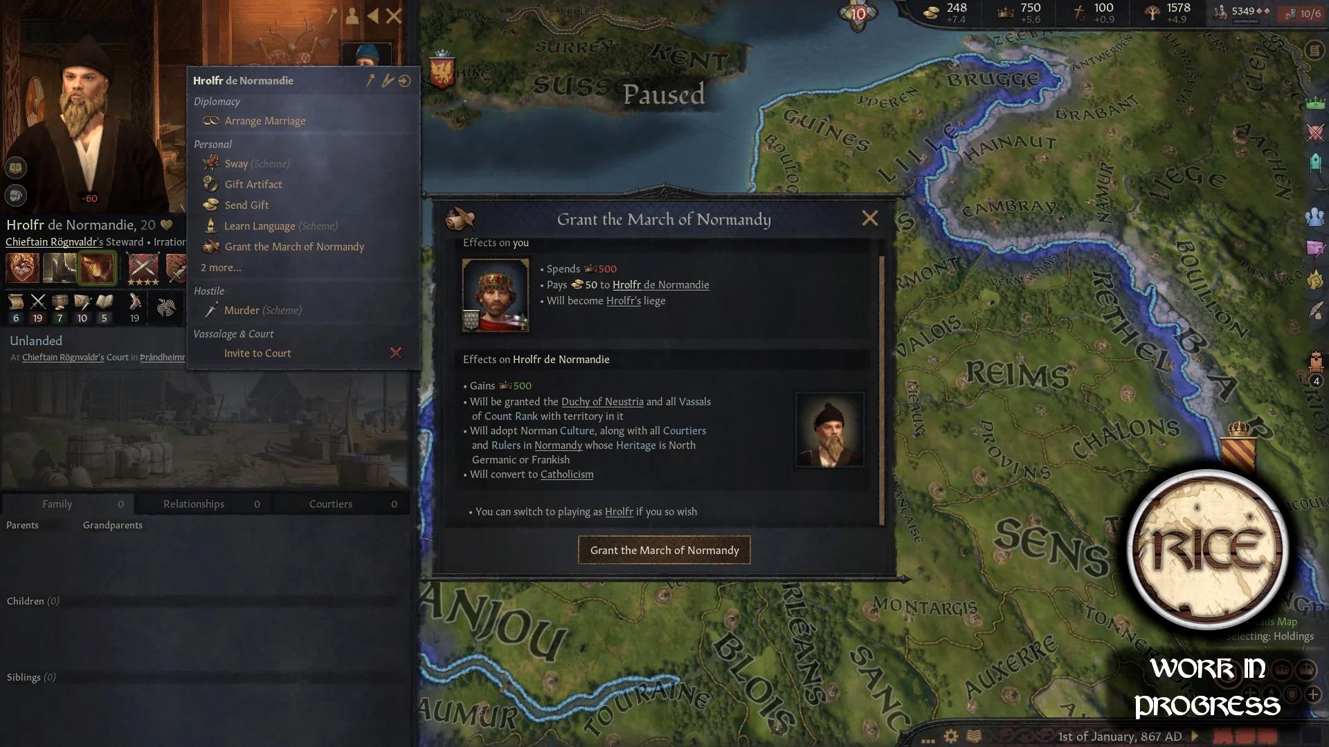 Особенности нормандского пака RICE для Crusader Kings 3