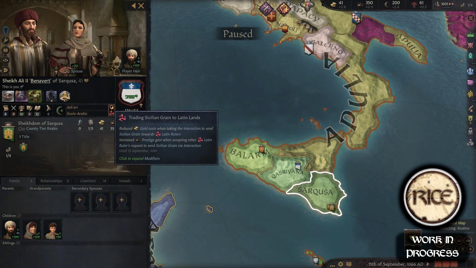 Борьба за Сицилию в грядущем наборе RICE для Crusader Kings 3. Часть 2