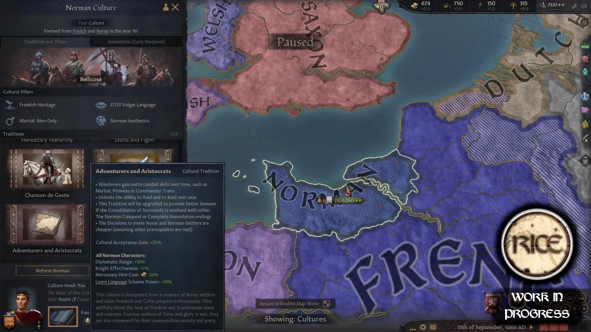 Особенности нормандского пака RICE для Crusader Kings 3