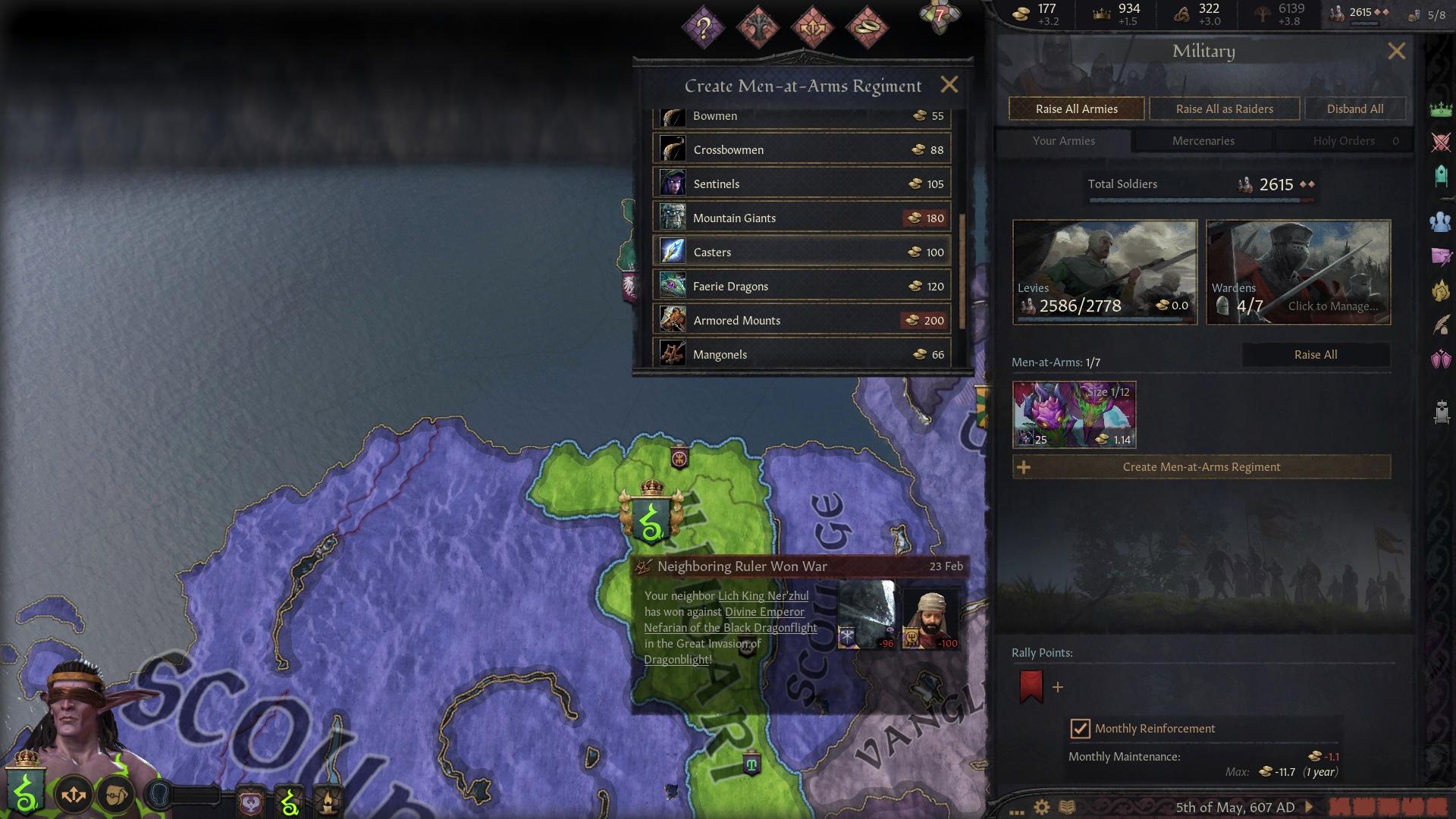 Для Crusader Kings 3 вышла альфа версия мода по Warcraft