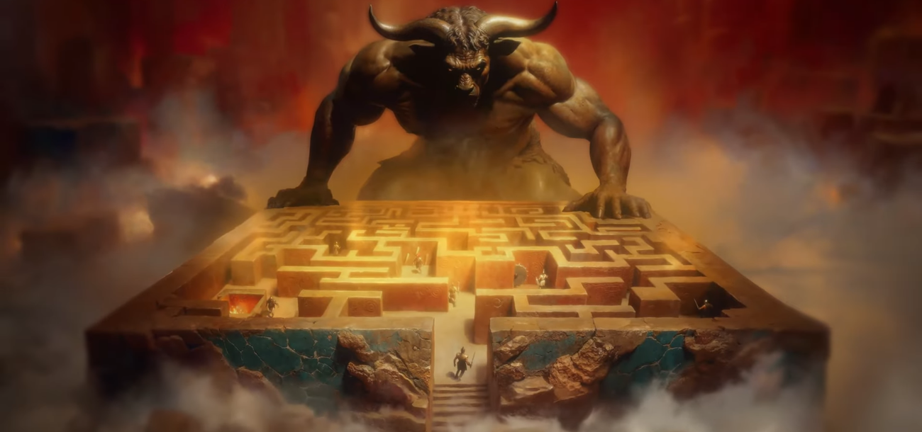 Minos: игра, где надо гонять мускулистых мужиков по подземелью